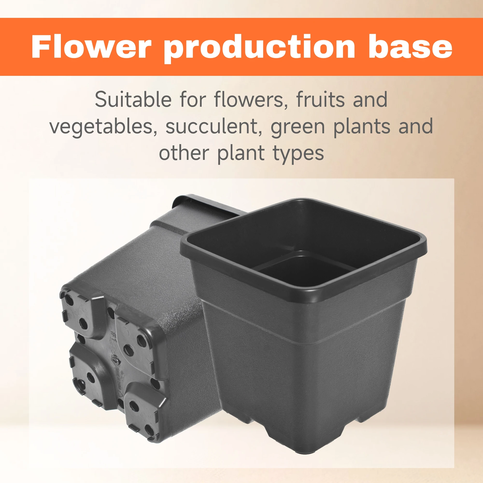 

Набор из 10 горшков для цветов объемом 0,6 галлона с дренажными отверстиями, изготовленных методом литья под давлением, для использования в помещении и на улице