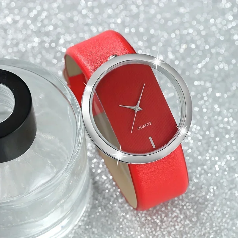 3pcs Women's Fashion Quartz Watches - Casual Round Analog With Pu Leather Strap, Alloy Case