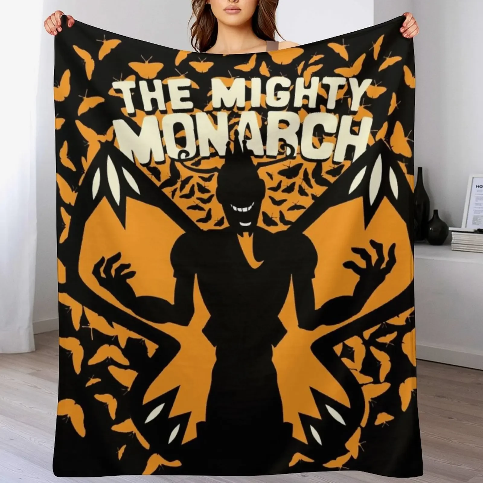 

The Mighty Monarch - Venture Bros Team Monarch Throw Blanket Vintage Bed linens Flannel Travel Blankets