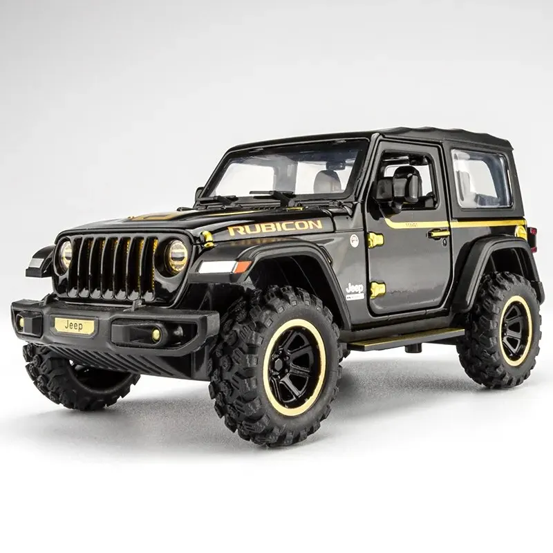 Off-Road 7 Door for Wrangler Diecast Toy Car Model, 1/32 Scale Metal Alloy Vehicle for Kids Boys Girls Adults, Doors Open, Light