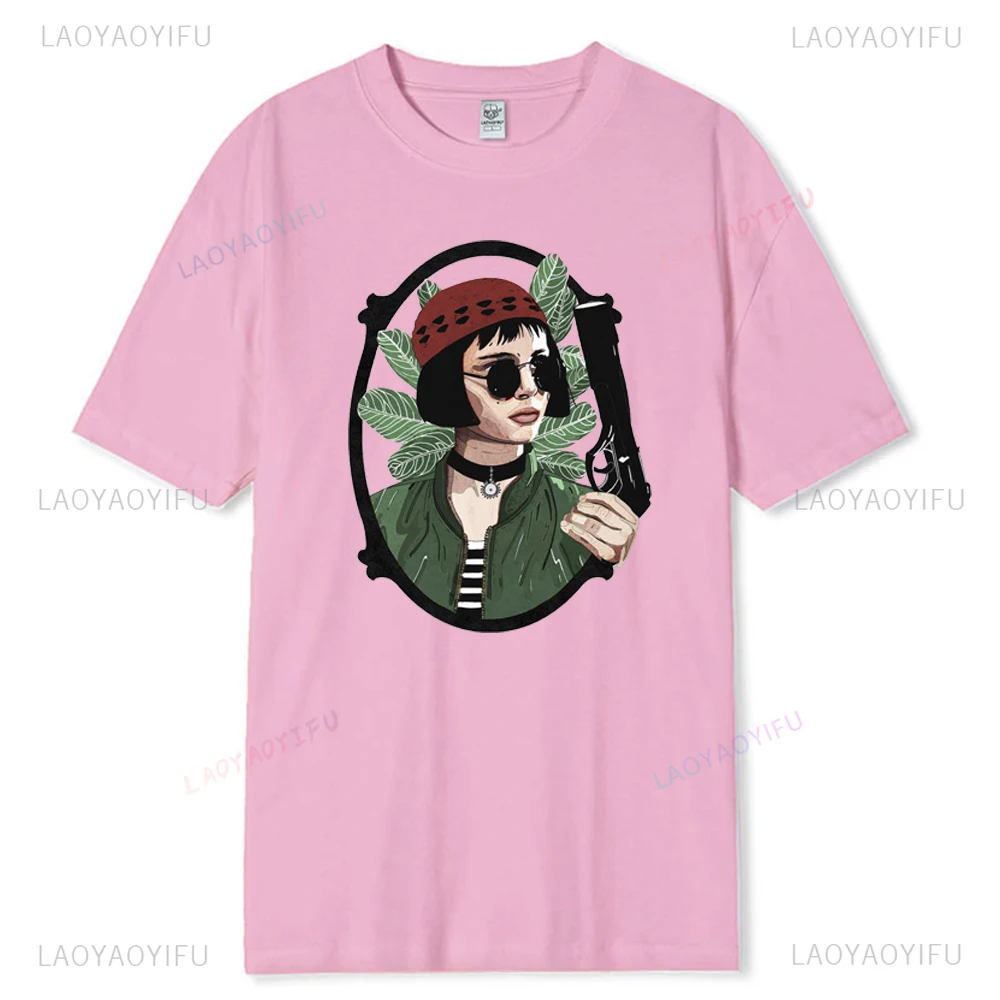 LEON The Professional Vintage Woman Graphic T Shirts Male Print Nice Summer Breathable Camiseta Casual High Quality Cotton Tees