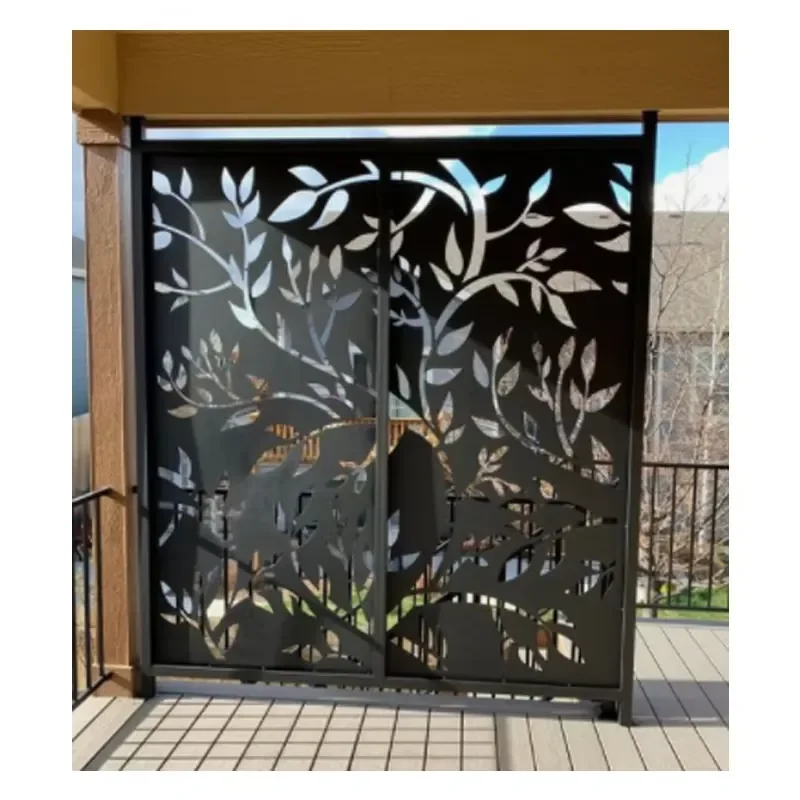 Custom Cut Decorative Metal Screen Fence Garden Fence Indoor and Outdoor Screen Restaurant Decoration Partition