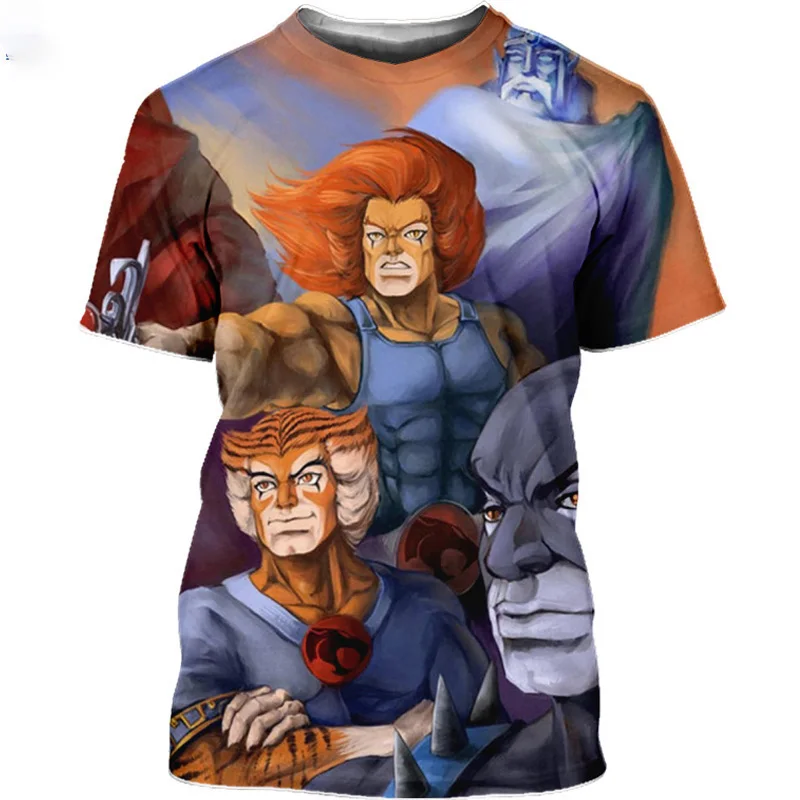 Summer Thundercats T-Shirts Cartoon Anime 3D Print Streetwear Men Women Casual Fashion Oversized T Shirt Kids Tees Tops Clothing