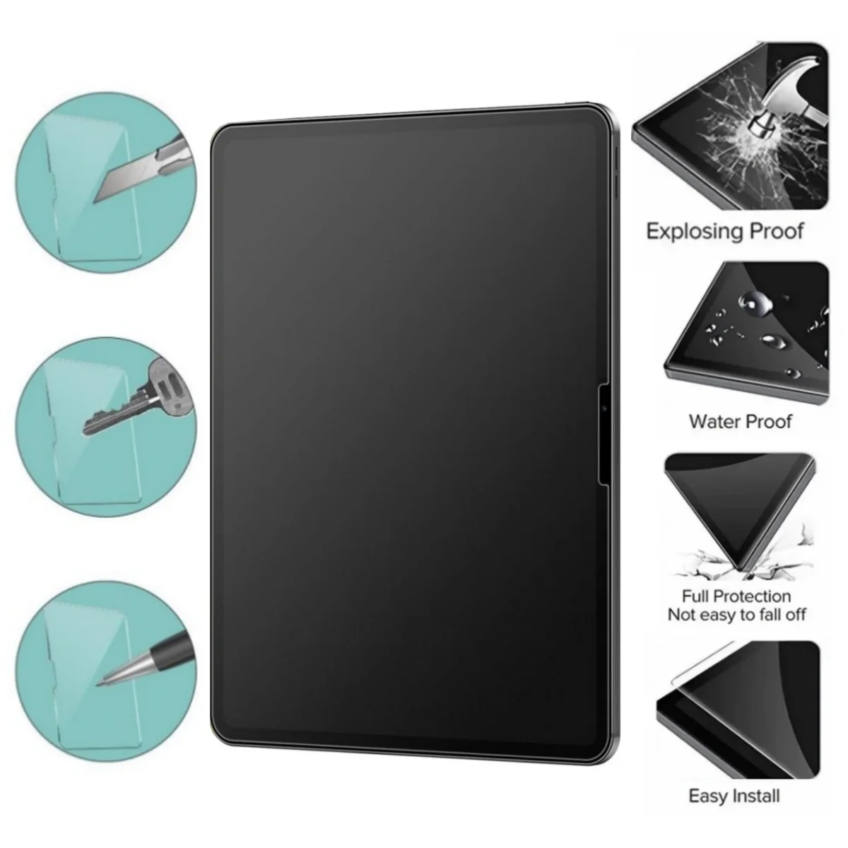 2 Pack Screen Protector for IPad Air 13 Inch M2 2024 Tempered Glass Film Scratch Resistant HD Clear for IPad Pro 13 Inch M4 7th