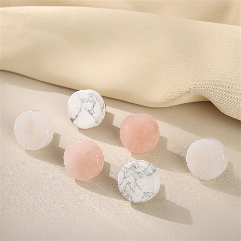 Natural Ore Crystal Furniture Handle Drawer Knob Round Brass Handles For Cabinet Door Kitchen Wardrobe Cupboard Pulls Diy