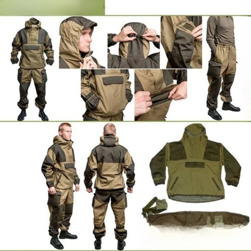 Russian GORKA-4 Special Forces Camo Tactics Set Odzież męska na pulower + spodnie Garnitur CS Gear Hunting Training Odzież bojowa