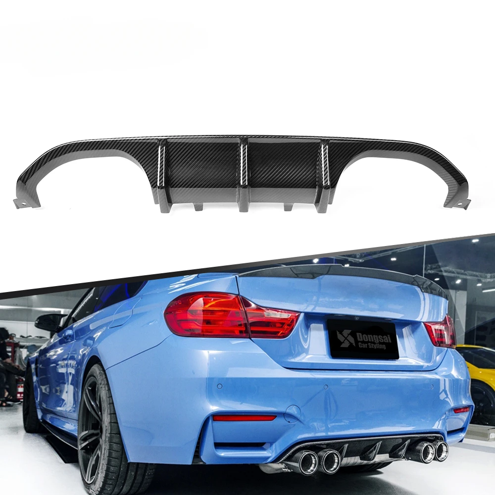 

MP Style Dry Carbon Fiber Rear Bumper Lip Spoiler Fins Splitter Diffuser for F80 M3 F82 F83 M4 CS 2013+custom