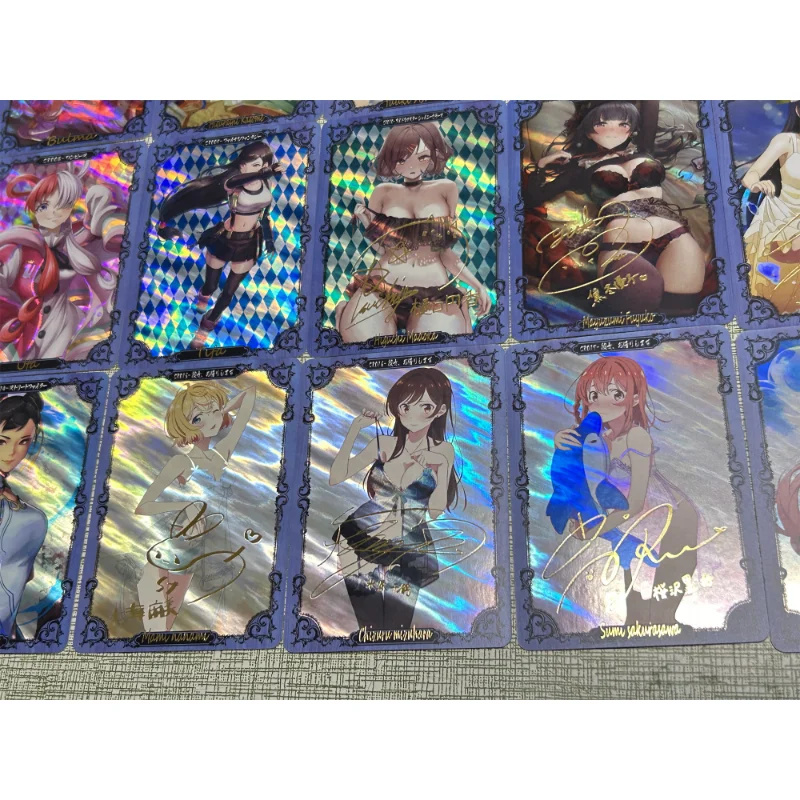 18Pcs/set Anime Heroine Signature Flash Cards Sakurajima Mai Mizuhara Chizuru Uta Classic Anime Game Collection Cards Gift Toys