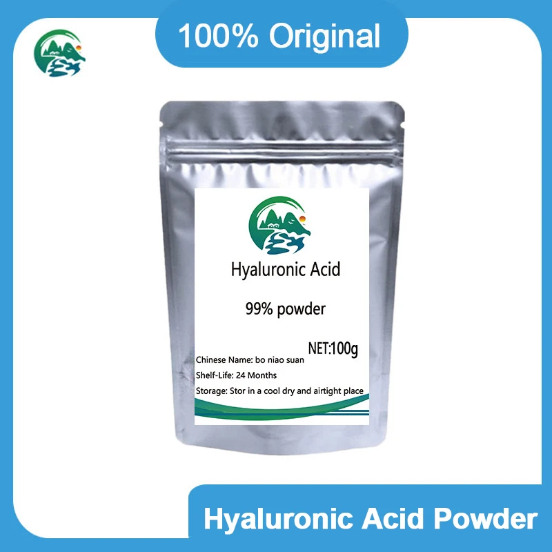 100% Pure Hyaluronic Acid Powder low molecular weight serum raw material anti wrinkle face primer make up tricks cosmetic HA