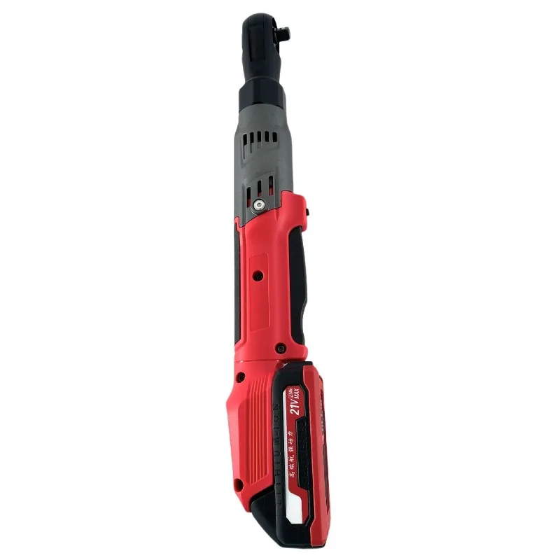 90 Degree Cordless Electric Ratchet Wrench Rechargeable 90Nm High Torque Right Angle Wrench for Auto Repair Workshop Use