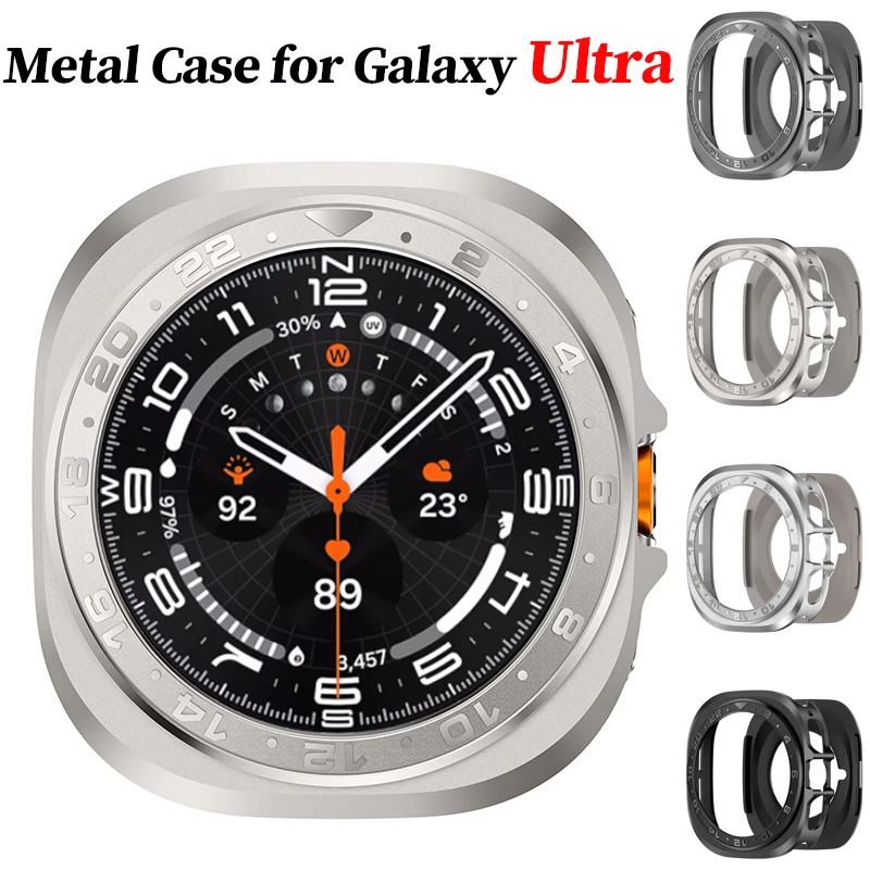 Für Samsung Galaxy Watch Ultra 2025 Hülle Metallgehäuse Zubehör Harter Rahmen Metallhülle für Samsung Galaxy Watch 7 Ultra 47mm