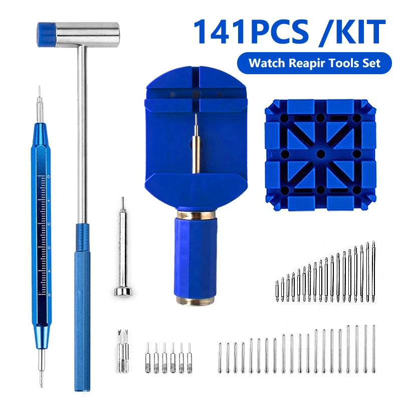 assista-link-remocao-tool-kit-spring-bar-watch-band-repair-kit-para-watch-bracelet-pin-ajuste-e-substituicao-141pcs-por-conjunto