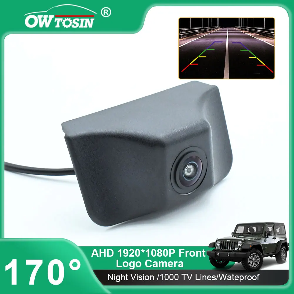 CVBS/AHD 1080P Fisheye LensVehicle Car Camera For Jeep Grand Cherokee WK2 WK KL 2011 2012 2013 2014 ~2023 Front Logo Camera