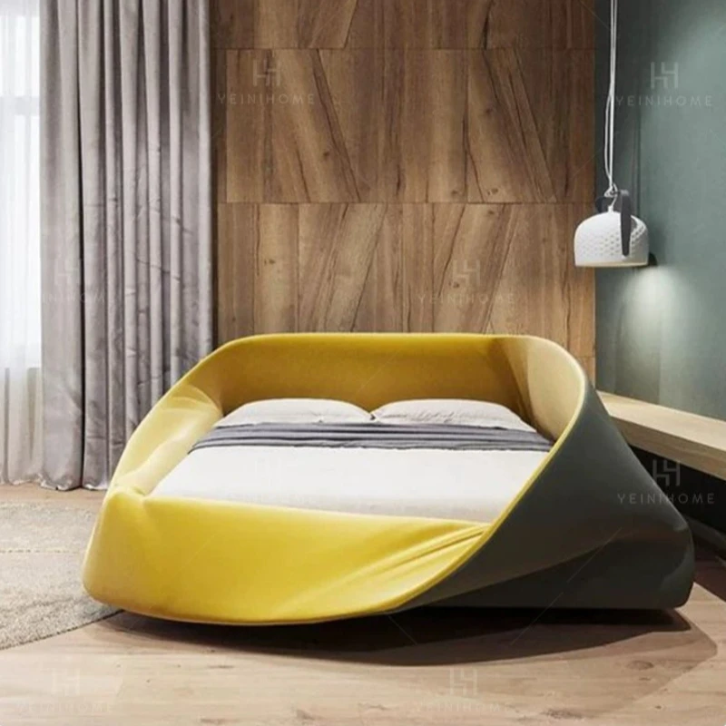 

*s. 180x200cm Fabric Bird Nest Bed, Double Isolation Design Parent-Child Bed Ins Style Floor Bed for Bedroom interior furniture