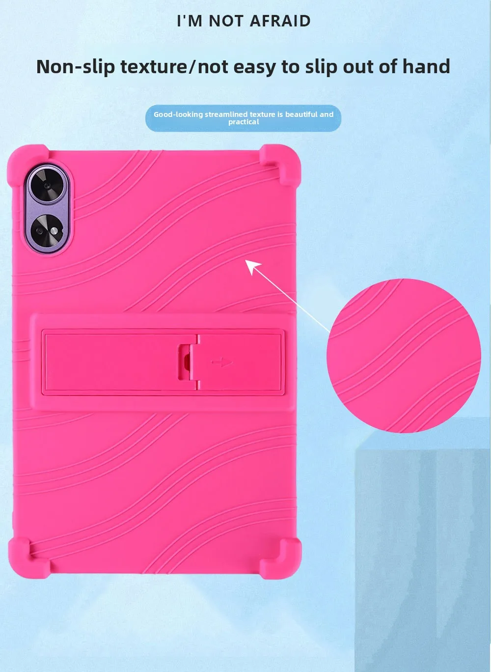 Kinderfreundliche, stoßfeste TPU-Hülle für DOOGEE Tab G6+ 11, vollständig abdeckender Stoßfänger mit Ständer, mehrere Farben – Detail 2