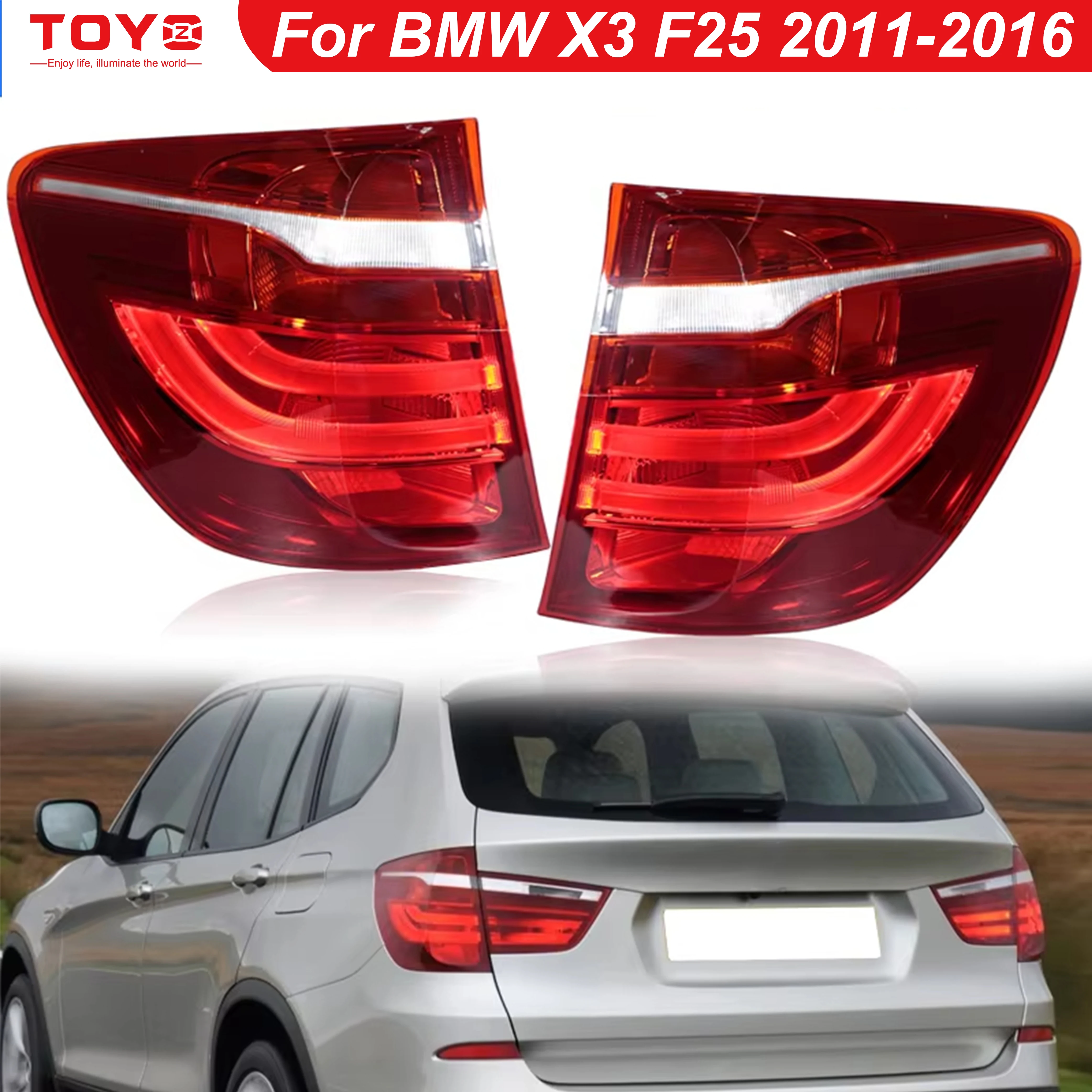 

Outer Tail Lights for BMW X3 F25 2011-2016 Car Rear Light Driving Lamp Turn Signal Fog Lamp Brake Light