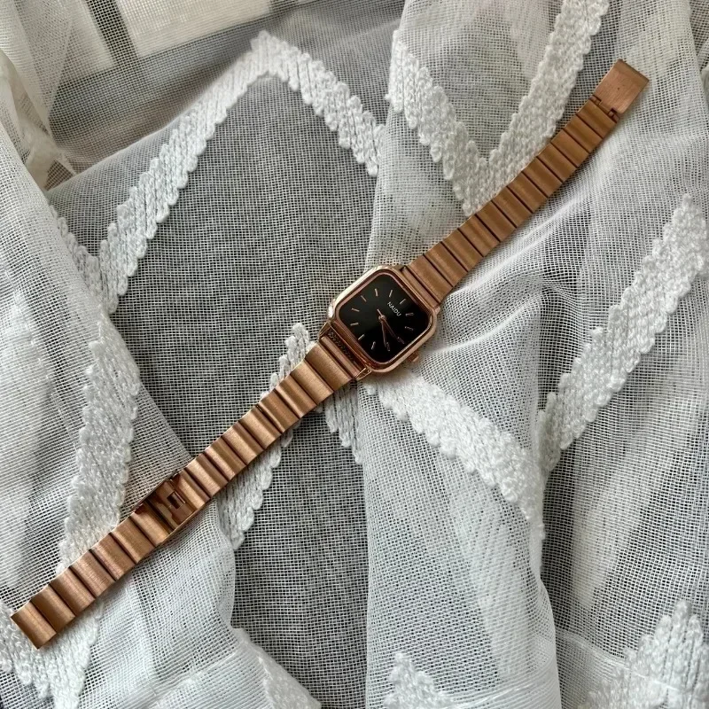 Brand Women Quartz Watch Square Dial Stainless Steel Adjustable Strap Fashion Luxury Gift Wristwatch Dropshipping Relojes Mujer