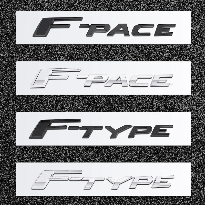 ABS Chrome F-TYPE F-PACE Car Trunk Emblem Badge 3D Logo Sticker For Jaguar EL XFL XJL XF XE Car Body Decoration Auto Accessories