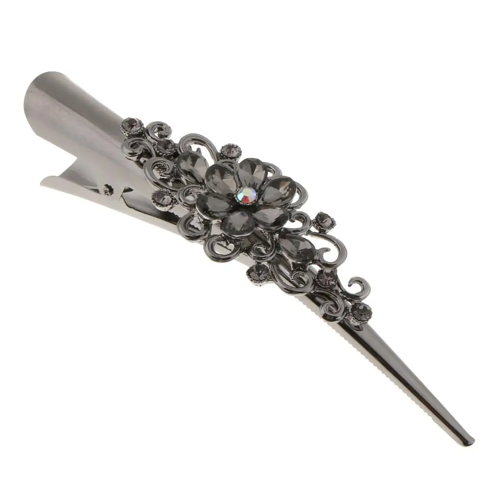 

Womens Fashion Metal Rhinestone Hair Clips Alligator Hair Clasp Hairpin