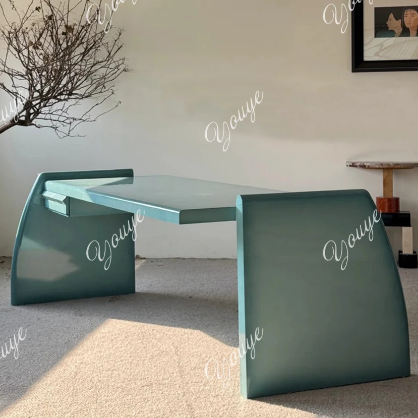 

Modern simple medieval retro Italian writing desk gradual change color desk custom desk office dedicated