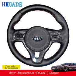Customize Microfiber Leather DIY Car Steering Wheel Cover For Kia Sportage 4 KX5 2016 2017 K5 2016 2017 Car Interior Accessories