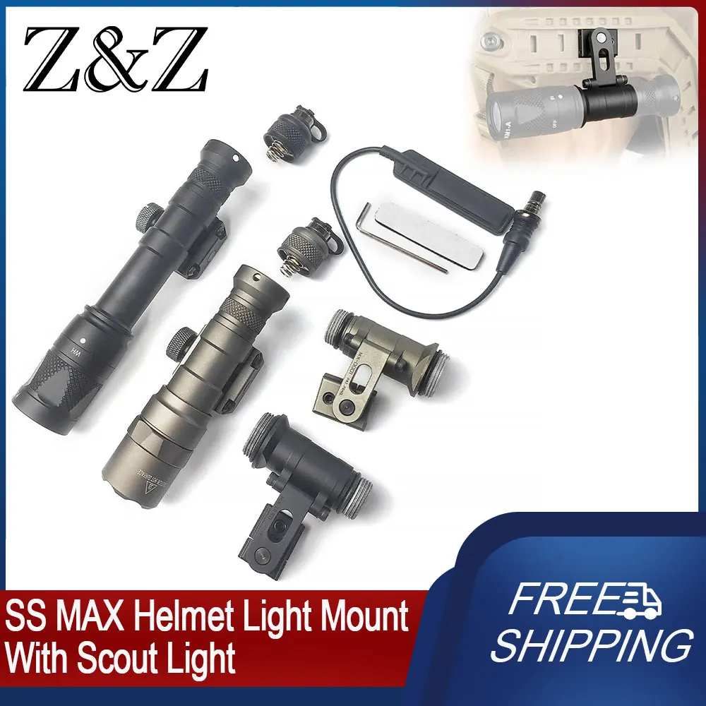 Metal Weapon M300V M600V IR Helmet Light White LED with SS MAX Mount Hunting Flashlight