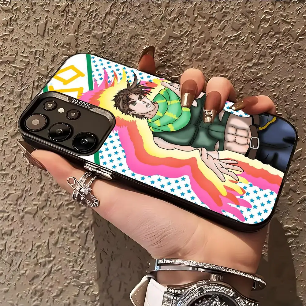 JOJO Joseph Joestar Phone Case for Samsung Galaxy S26 S25 S24 S23 S22 S21 S20 Note20 Plus Ultra Colorful Silver Cover