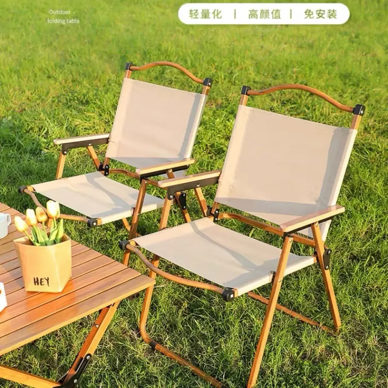 

Outdoor folding chair portable picnic Kermit chair ultra-light fishing camping supplies equipment chair beach table and chairs