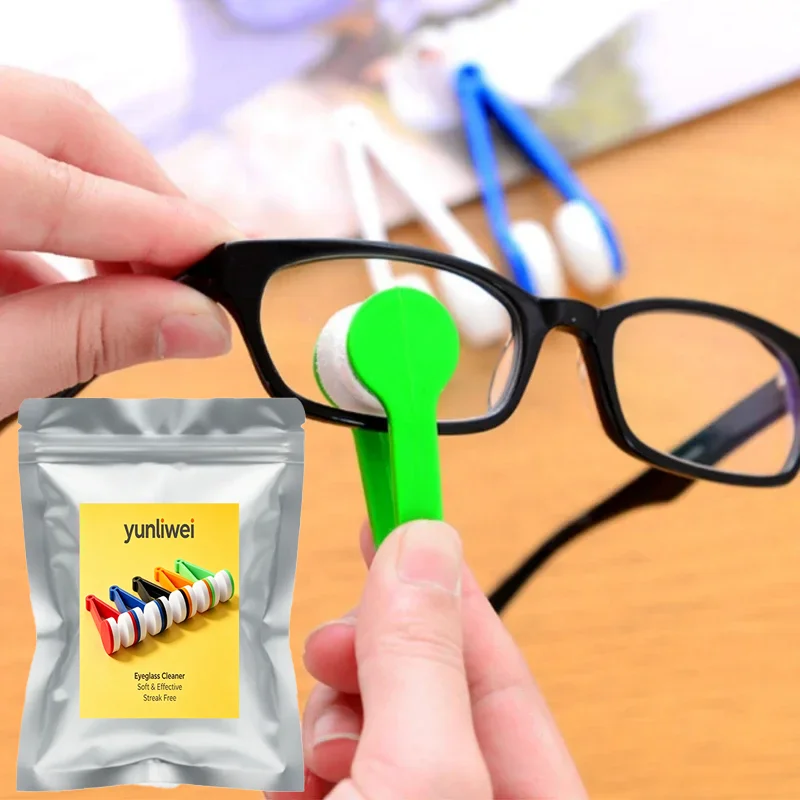 New Creative Double-sided Eyeglass Brush, Soft Ultra-fine Fiber Eyeglass Cleaner, Easy To Carry, Brush Coffee Cups Yunliwei