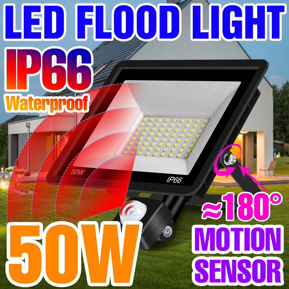 

Reflector LED Flood Light IP66 Waterproof Spotlight PIR Motion Sensor Wall Lamp 10W 20W 30W 50W 100W For Outdoor Garden Lighting