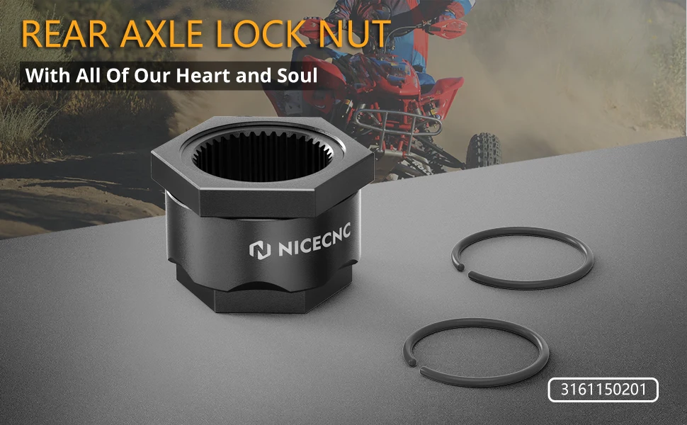 NICECNC für Honda TRX450R 2006–2009 ATV Hinterachs-Sicherungsmutter-Baugruppe Sportrax 300 TRX250X TRX300X TRX400 TRX450ER FourTrax ATC – Detail 2