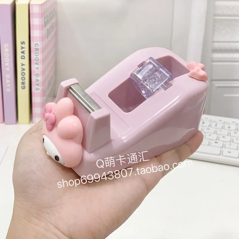 Hello Kitty Sanrio Kuromi Cinnamoroll Anime Kawaii Mini Tape Cutter Cute Cartoon Students Handmade Tools Non-slip Tape Dispenser