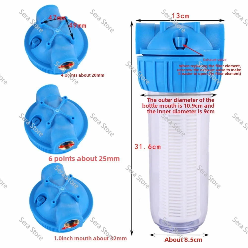 Household Water Purifier Pre-filter Bottle 1/2
