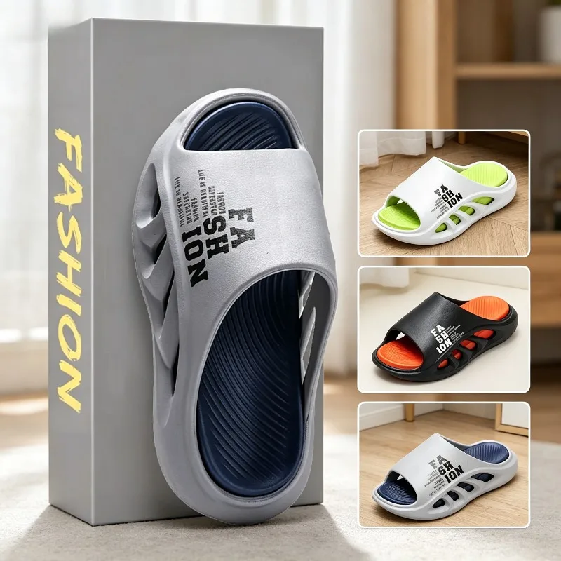 

Новые летние мужские шлепанцы 2026: дышащие пляжные сандалии с мягкой подошвой из ЭВА, легкие и удобные для дома