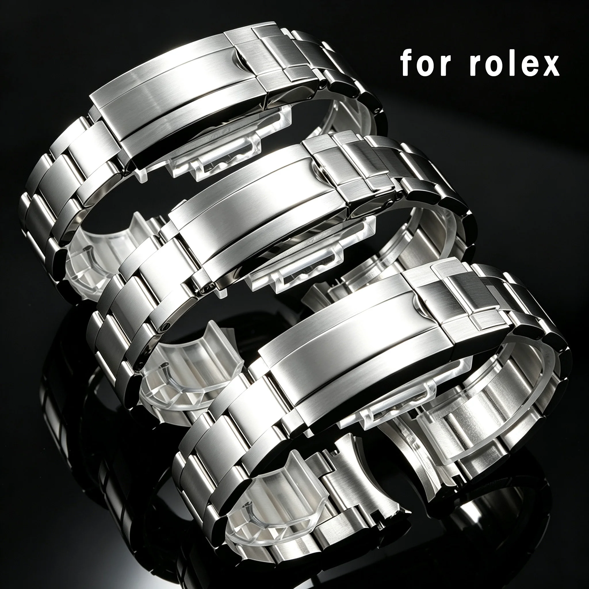 904 Edelstahl-Uhrenarmband für Rolex SUBMARINER DAYTONA SUP GMT Oyster Luxus-Metallarmband 20mm 21mm Uhrenarmbänder