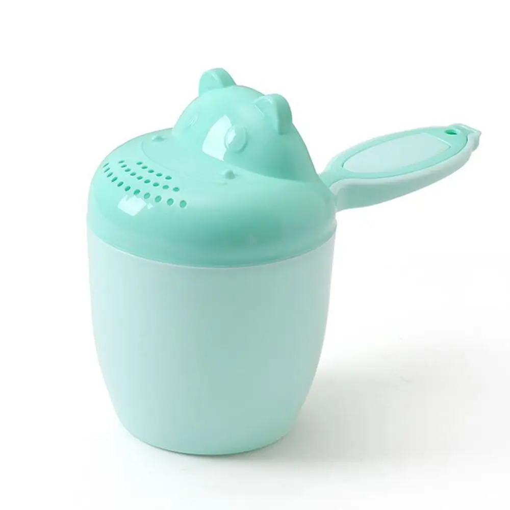 

Cute Baby Spoon Shower Cartoon PP Hippo Baby Shampoo Cup Shower Head Wash Cup Swimming Head Watering Bottle Kids Wash Hair Cup