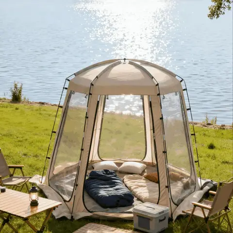 All Weather Proof Pod Bubble Tent for 8 People, Large Oversize Dome House, Cold Protection Camping Warm, Outdoor Winter Igloo