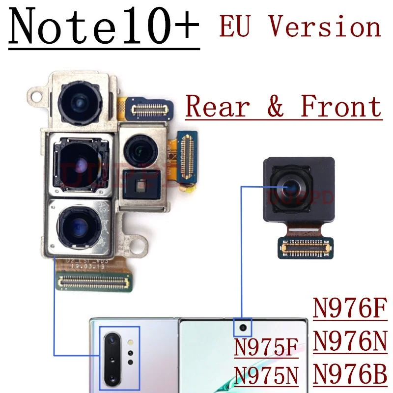 For Samsung Galaxy Note10+ Note 10 Plus SM-N975F N975U N976U N976B N976F N976N Front Rear Back Facing Camera Module