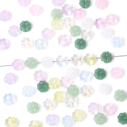20pcs/bag Transparent Four leaf flower Shape Glass Beads, Lucky Beads for DIY Jewelry Making Bracelets, Crafts -Exquisite Gifts