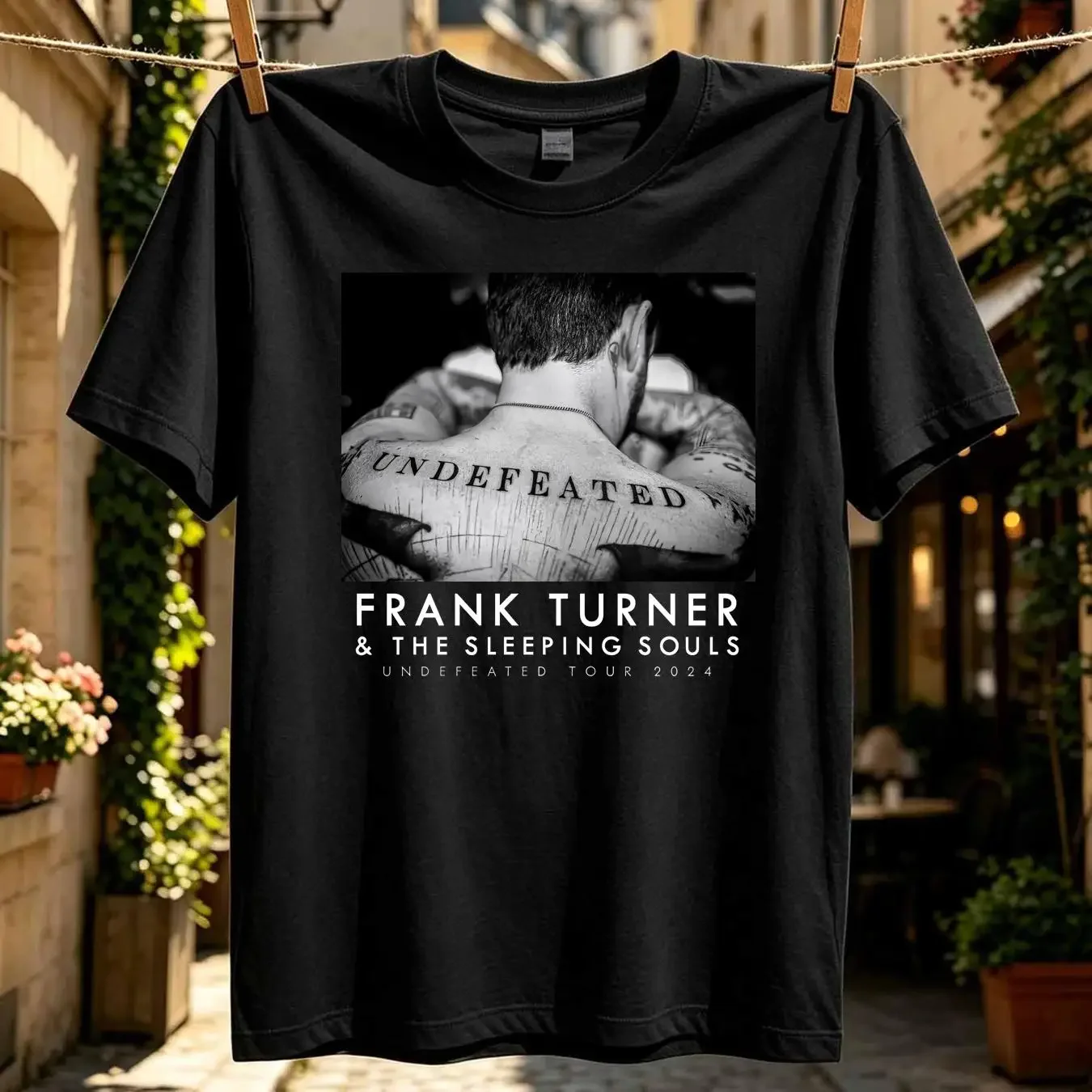 washed T Shirt Frank Turner Album Undefeated Tour 2024 Cotton Full Size CS385 long or short sleeves vintage Washed Unisex homme
