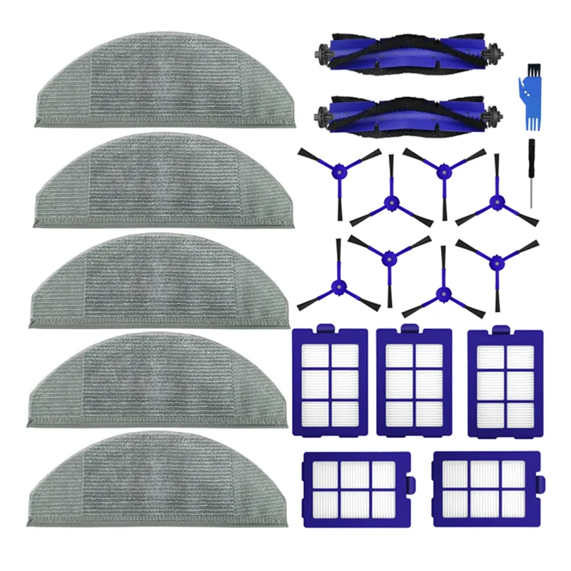 لملحقات المكنسة الكهربائية الهجينة Eufy Robovac X8، فرشاة جانبية رئيسية، قطع غيار قماش ممسحة فلتر Hepa