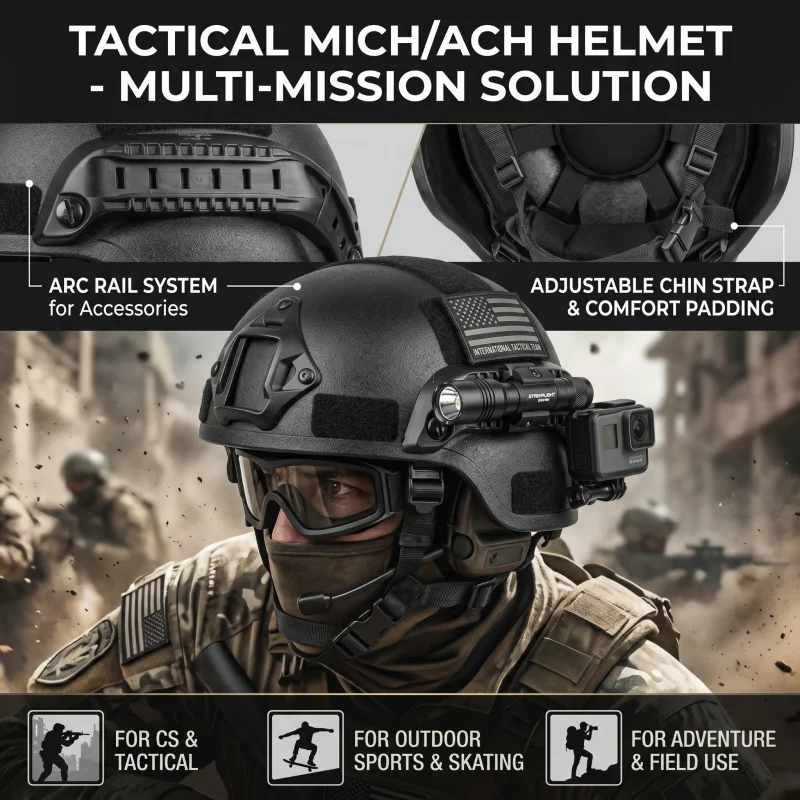 Outdoor-Sport, taktischer Helm, kurze Belüftungsöffnungen, Sicherheit, Motorrad, Outdoor-Abdeckungen, schnelle Integralhelm-Ausrüstung für Radfahren und Spiele