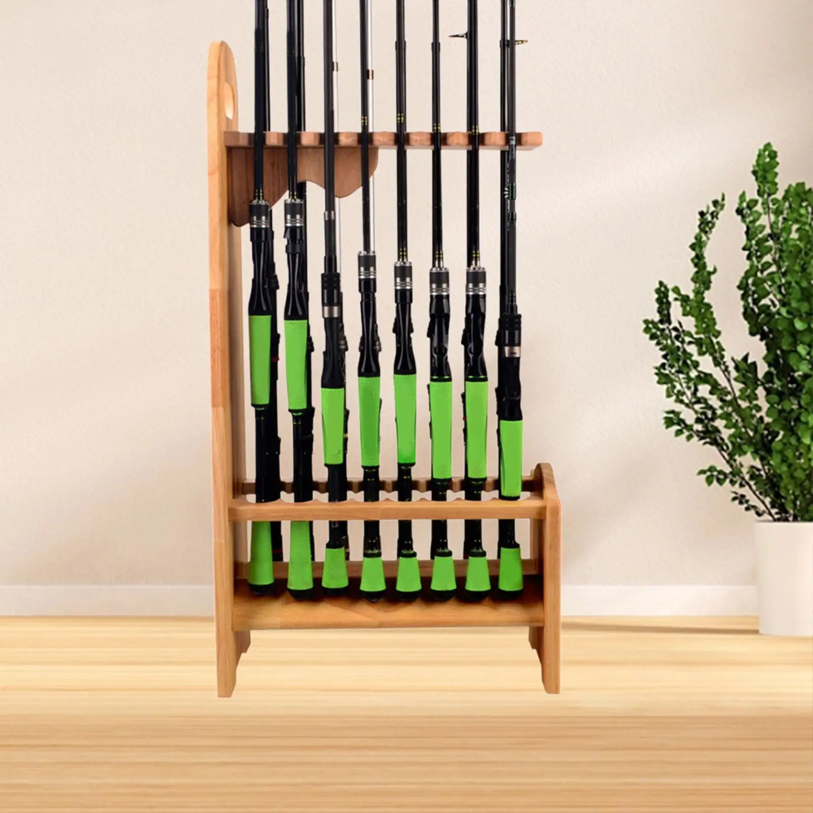 

Fishing Rod Holder Easy Installation Display Stand 16 Holes Store Rods Bracket Fishing Rod Rack Fishing Pole Holder Vertical