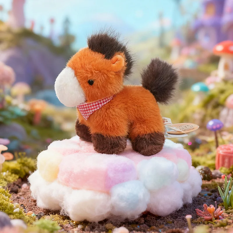 Pony Plush Doll Horse Pendant Girl Backpack Hanging Decoration Keychain Relax Press Squeeze Toy Cartoon Animal Stuffed Doll