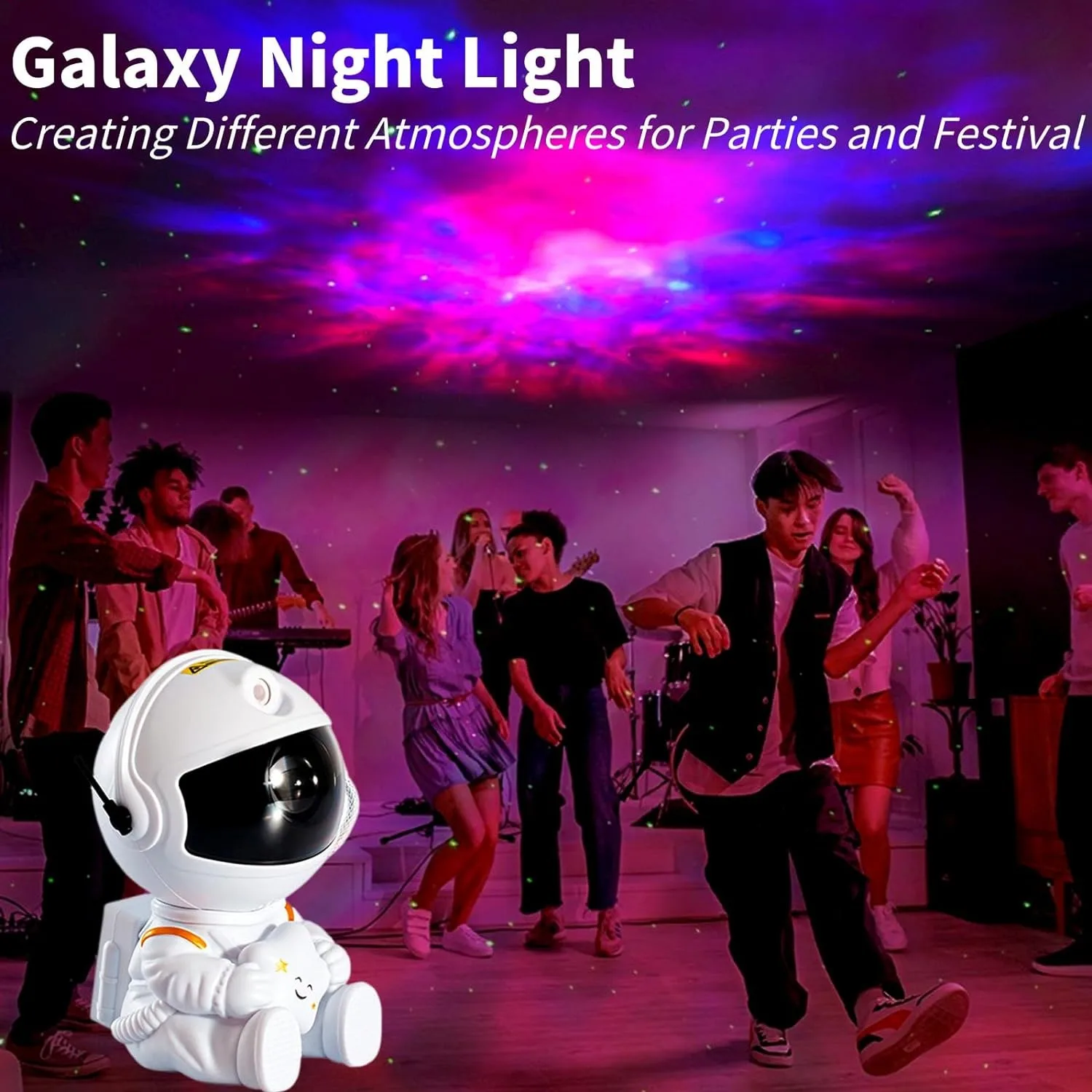 Galaxy Star Astronaut Projector Led Night Light Sky Porjectors Lamp Decoration Bedroom Decorative For Children Robot Gifts