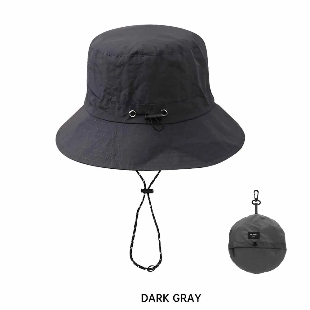 Outdoor Waterproof Sun Hat Men Women Portable Fishing Cap Quick Dry Protection Bucket Hat Travel Hiking Camping Storage Bag