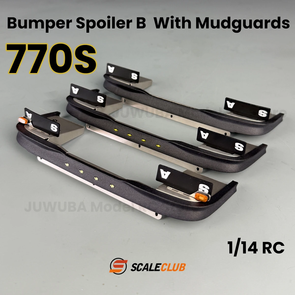 

Спойлер-бампер SCALECLUB с брызговиками BXGXRL-770S-2 для 1/14 Tamiya Scania 770S RC, детали для обновления грузовика, аксессуары