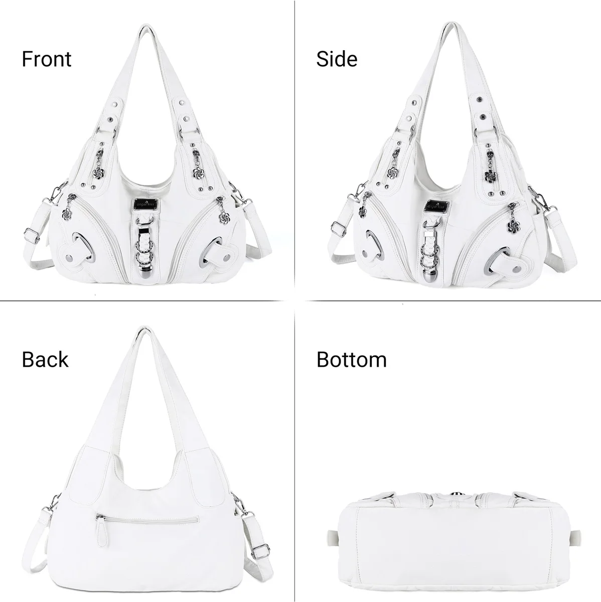 Angel kiss Women Handbags Fashion Shoulder Bag Large Top-handle Bag Satchel Dumpling Pack Multi-pocket Shoulder Bag Large Purse