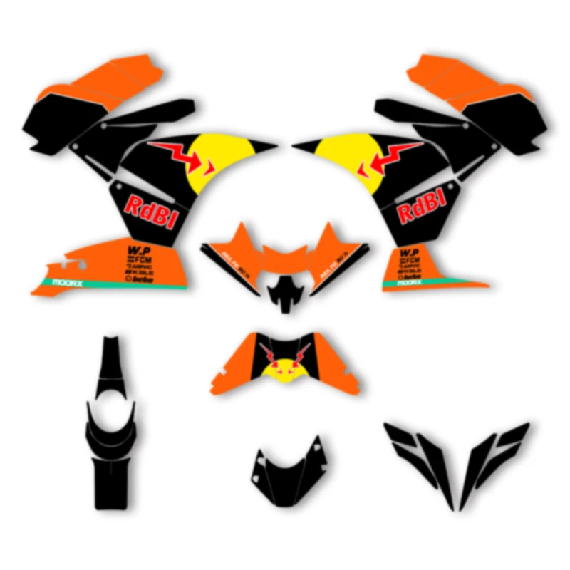 

DSMTECH Motorcycle Graphics For KTM RC250 390 2014 2015 2016 Decal Stickers Kits 006