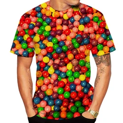 Candy Chocolate 3D Print T-shirt Streetwear Men Woman O-Neck Short Sleeve T Shirts Oversized Harajuku Tees Kids Tops Clothing